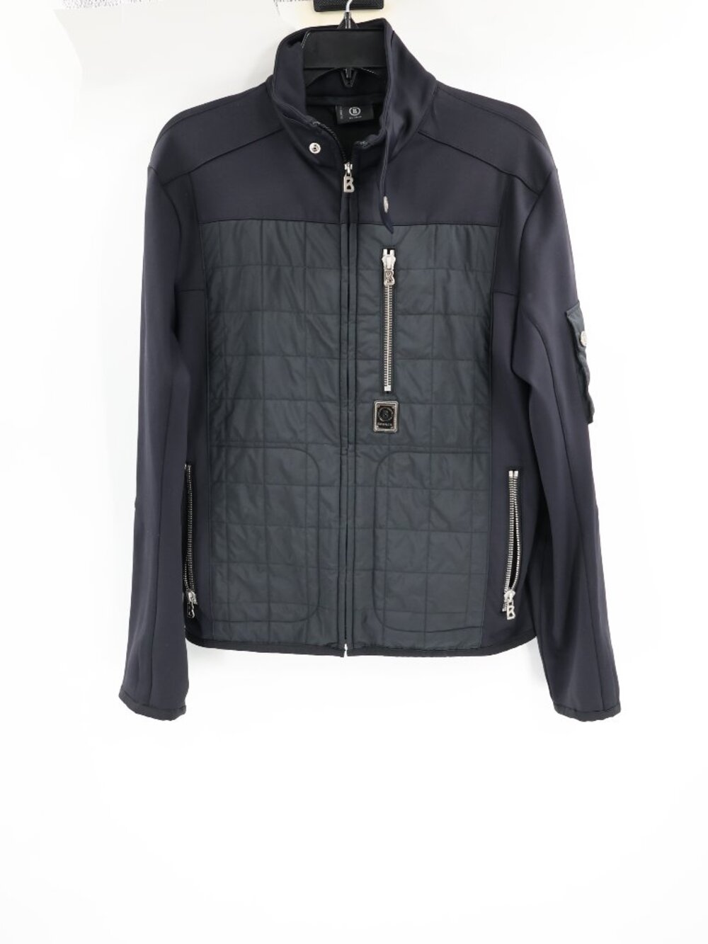 Vintage Bogner Jacket Women Small Quilted Full Zip apres ski Zip Pockets Black - Picture 1 of 13